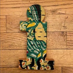 Anthropologie Fabric Letter